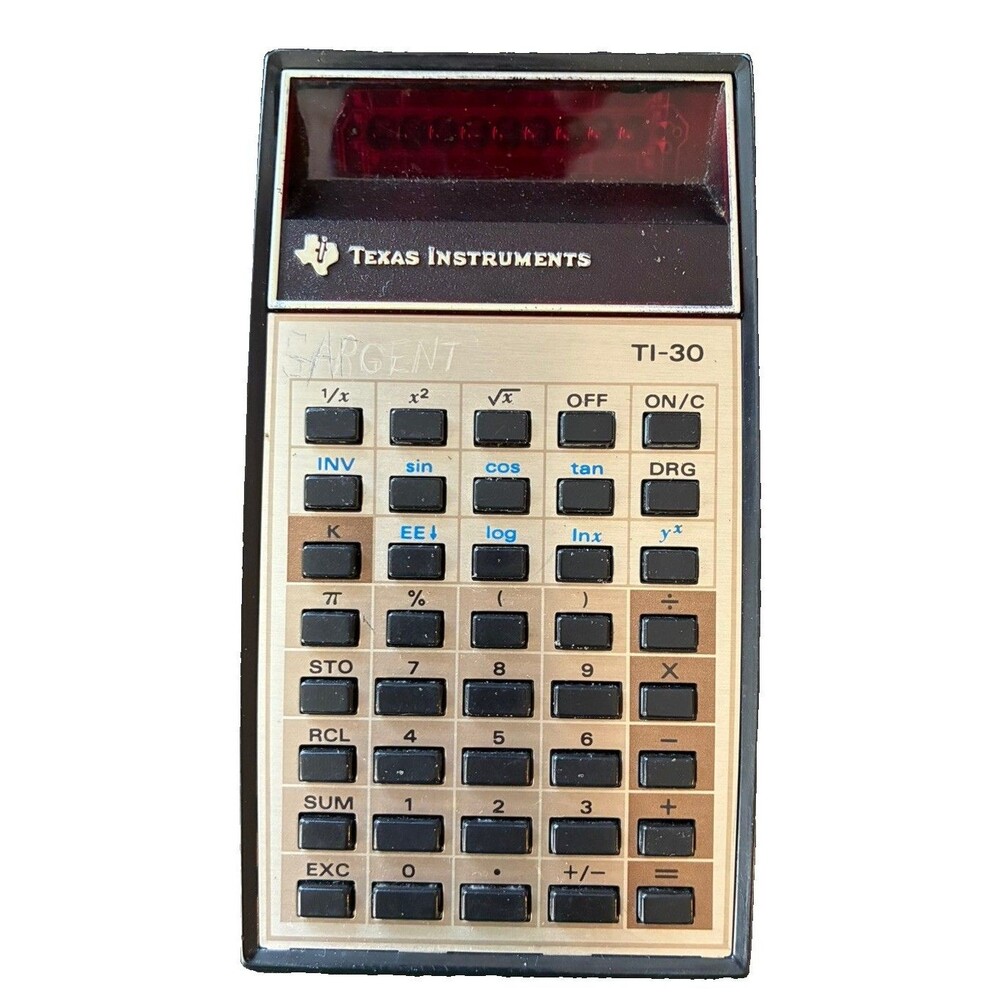 Vintage Texas Instruments TI-30 Electronic Calculator  LED Tested Working USA
